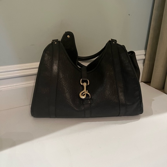 Gucci Guccisima Black Leather handbag Authentic Very good condition - Picture 4 of 6